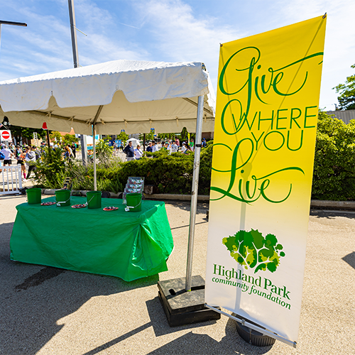 Highland Park Charity Booth